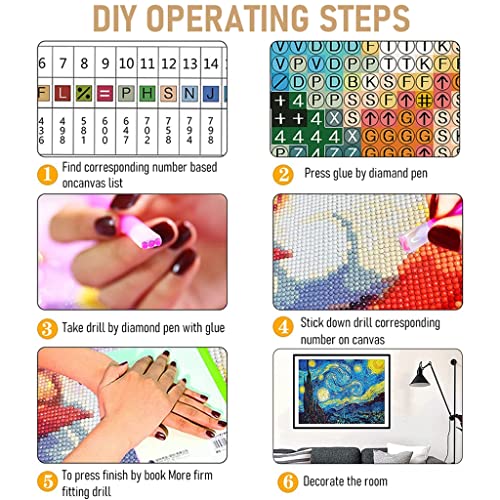 HASTHIP® Diamond Painting Kit 5D The Starry Night by Master Van Gogh Rhinestone Extremely Shiny Art Abstract Style Room Decoration 30cm x 40cm 3 PCS HASTHIP® Diamond Painting Kit 5D The Starry Night by Master Van Gogh Rhinestone Extremely Shiny Art Abstract Style Room Decoration 30cm x 40cm 3 PCS